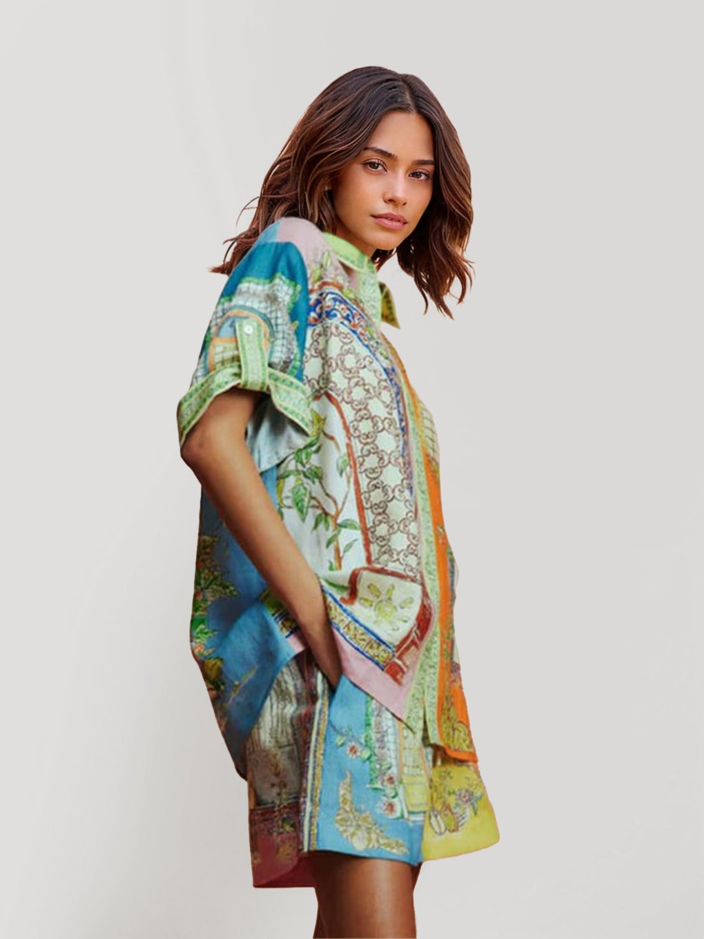 CONJUNTO CAMISERO ESTAMPADO OVERSIZE - Veska