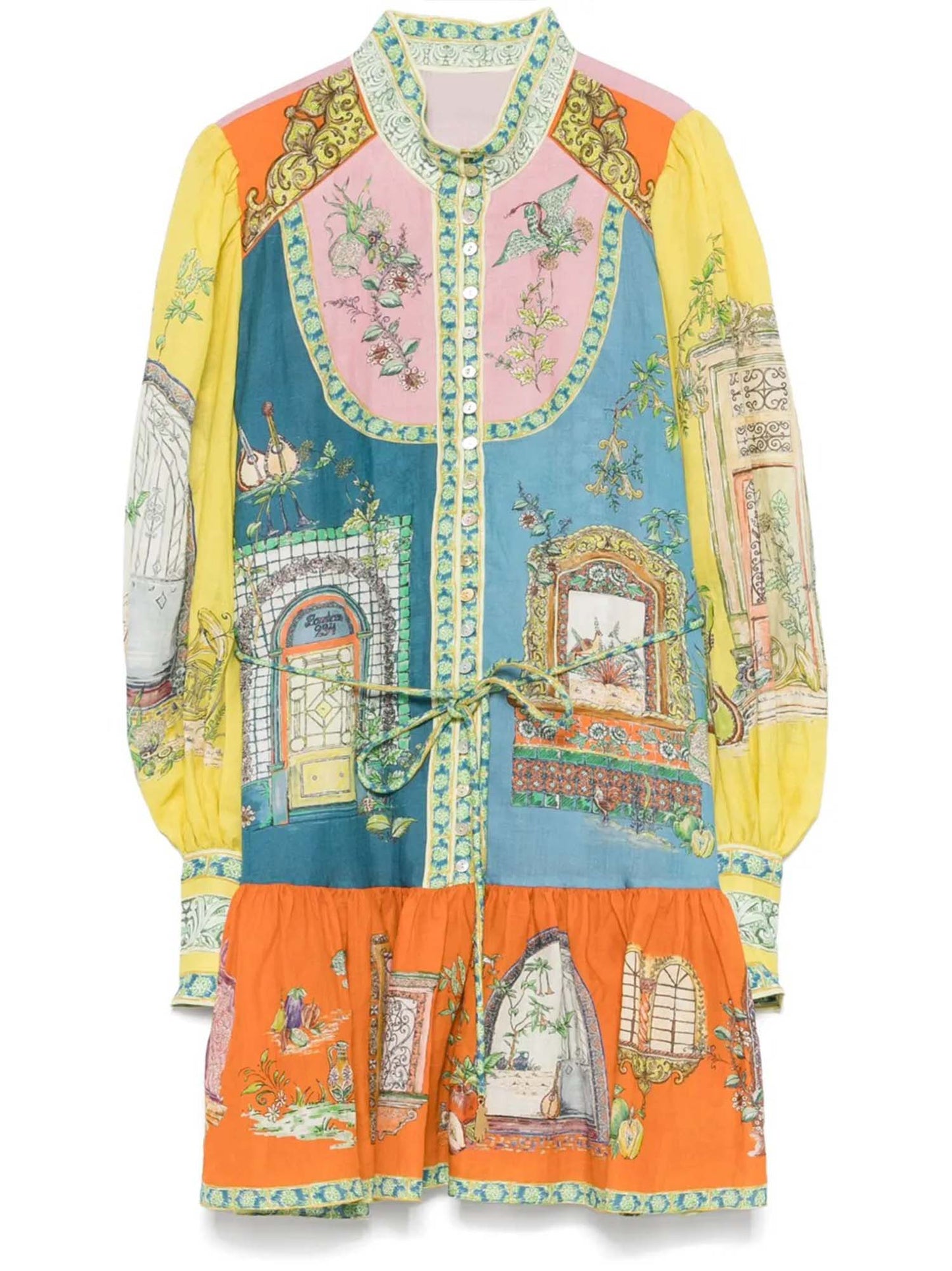 VESTIDO MINI ESTAMPADO DE INSPIRACIÓN ARTÍSTICA - Veska
