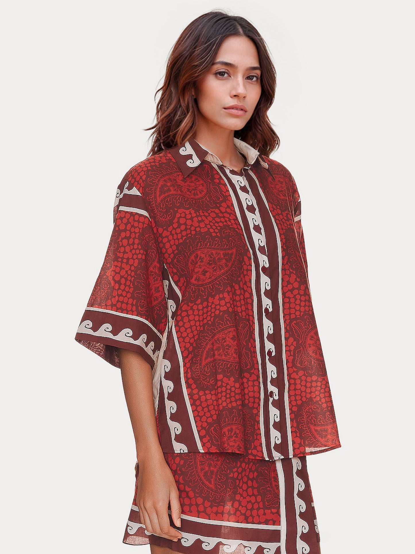 CONJUNTO DE DOS PIEZAS CON ESTAMPADO TRIBAL - Veska