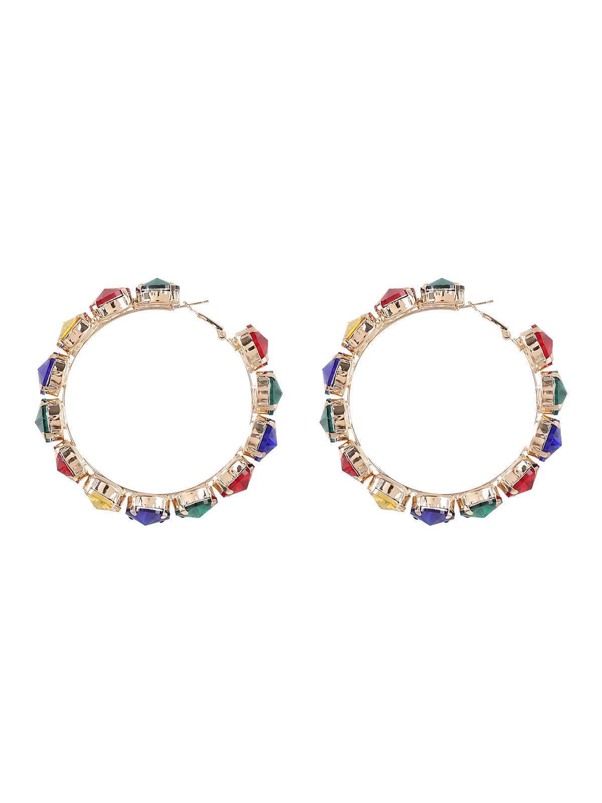Terra Diamante Hoop Earrings - Veska
