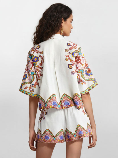 CONJUNTO CAMISERO ESTAMPADO BOHO ÉTNICO - Veska 