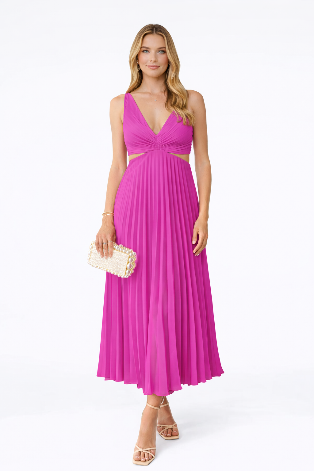 MAXI VESTIDO FALDA PLISADA - Veska 