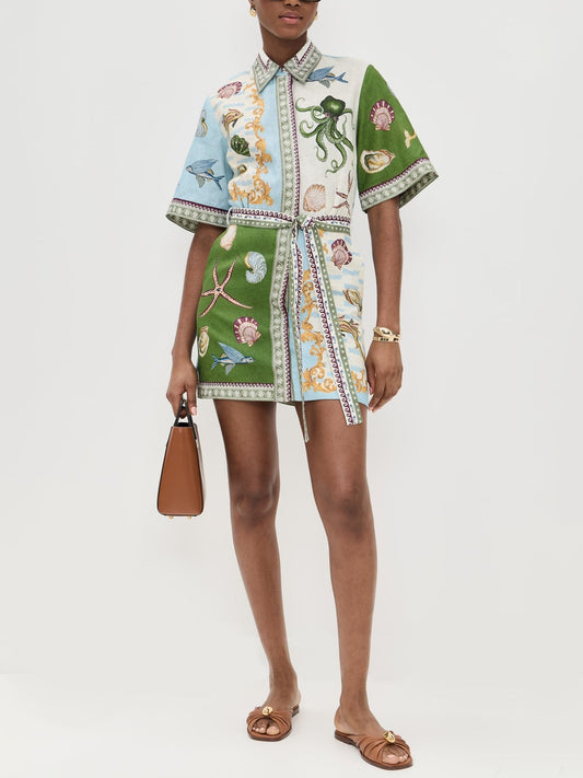 CONJUNTO CAMISERO ESTAMPADO MEDITERRÁNEO - Veska 