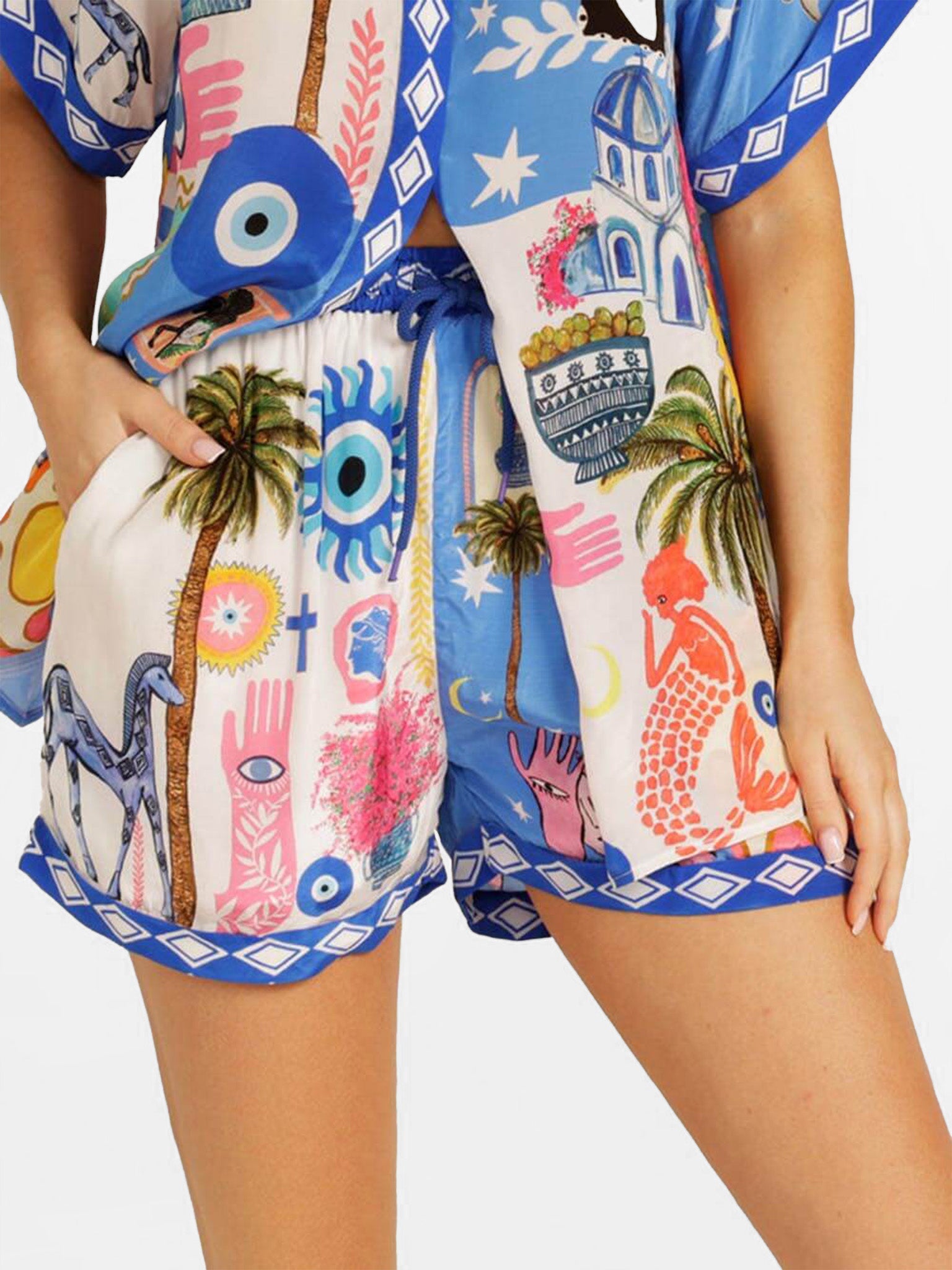 CONJUNTO CAMISERO ESTAMPADO MEDITERRÁNEO - Veska 