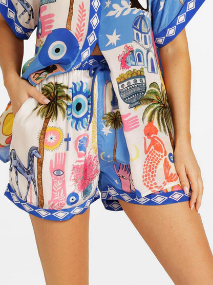 CONJUNTO CAMISERO ESTAMPADO MEDITERRÁNEO - Veska 