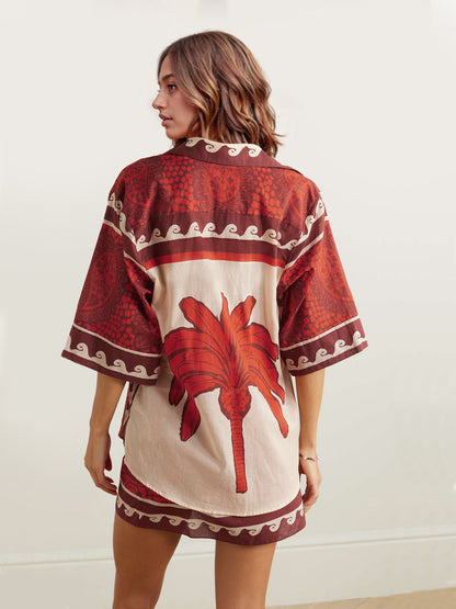 CONJUNTO DE DOS PIEZAS CON ESTAMPADO TRIBAL - Veska 