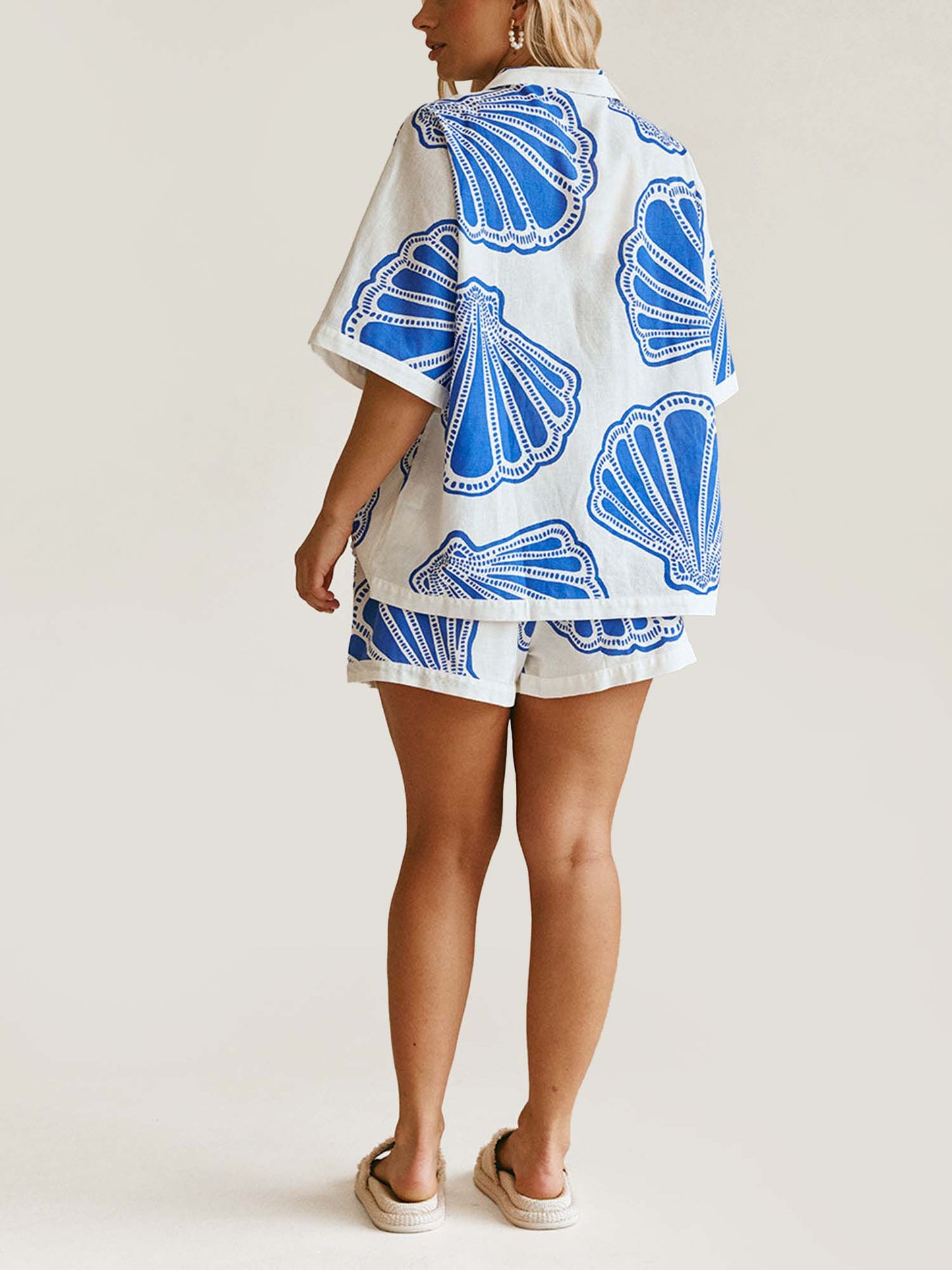 CONJUNTO ESTAMPADO CAMISA Y SHORT FLUIDO - Veska 