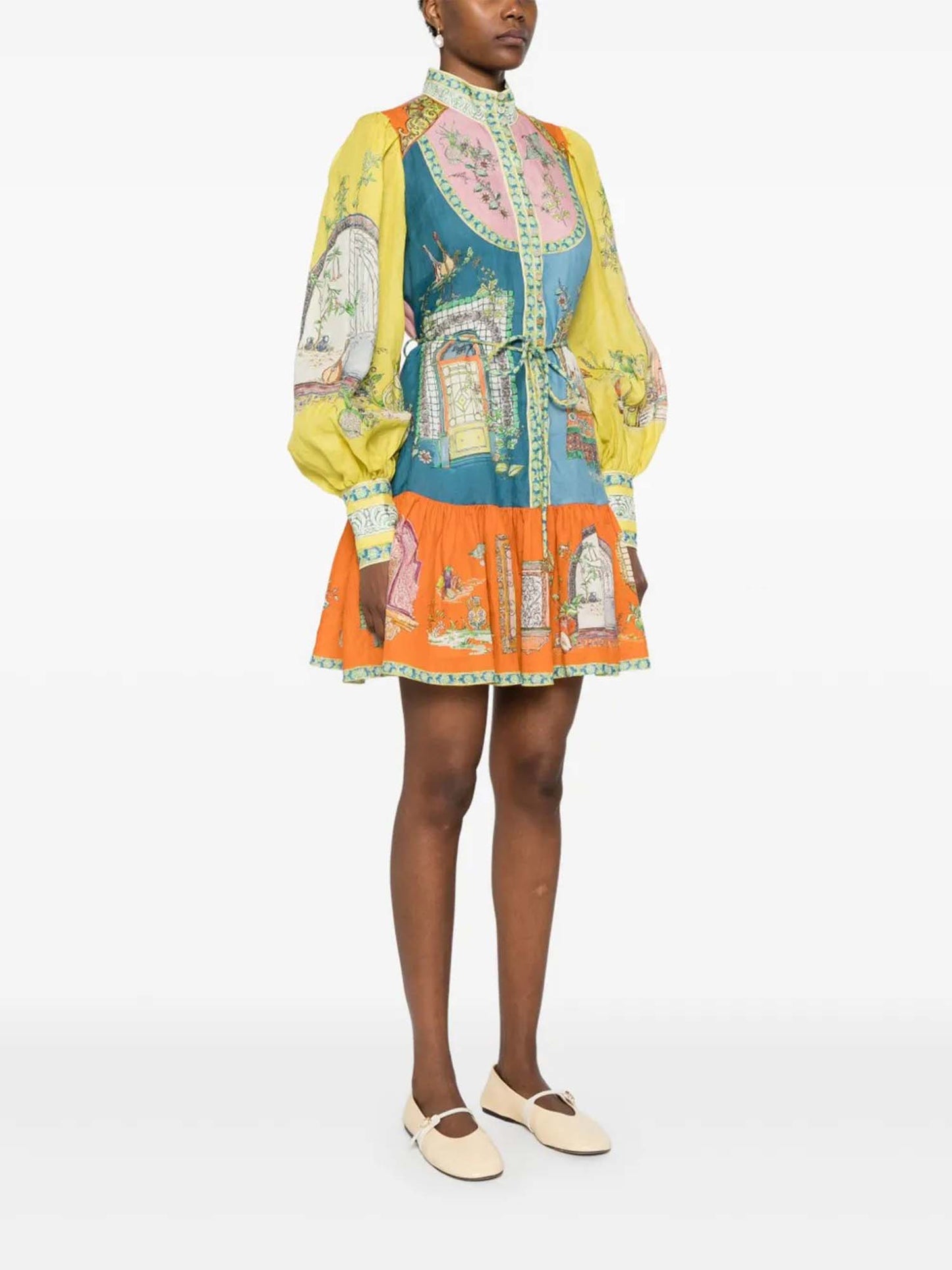 VESTIDO MINI ESTAMPADO DE INSPIRACIÓN ARTÍSTICA - Veska 