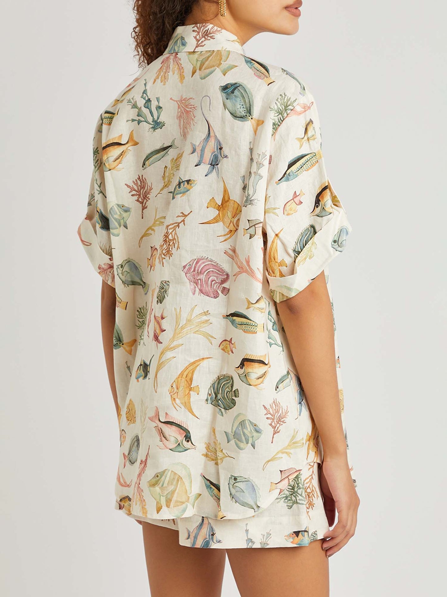 CONJUNTO CAMISERO ESTAMPADO MARINO - Veska 