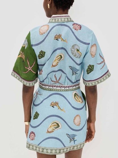 CONJUNTO CAMISERO ESTAMPADO MEDITERRÁNEO - Veska 