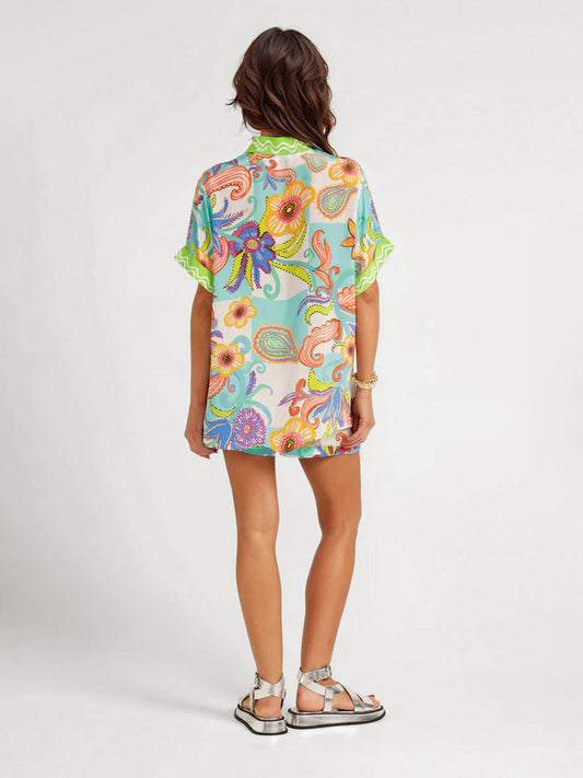 CONJUNTO CAMISERO ESTAMPADO BOHO - Veska