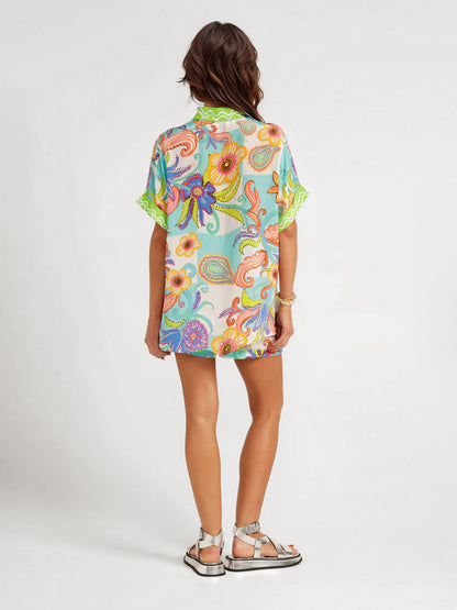 CONJUNTO CAMISERO ESTAMPADO BOHO - Veska 