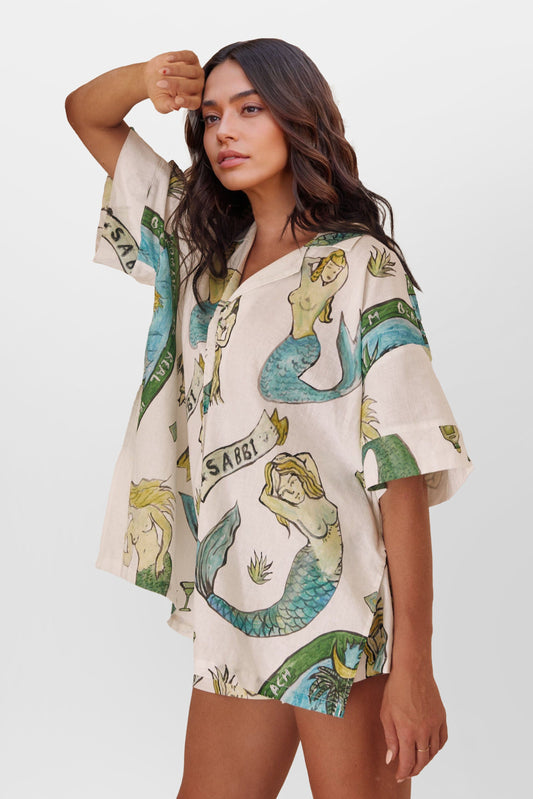 CONJUNTO CAMISERO ESTAMPADO SIRENA - Veska 