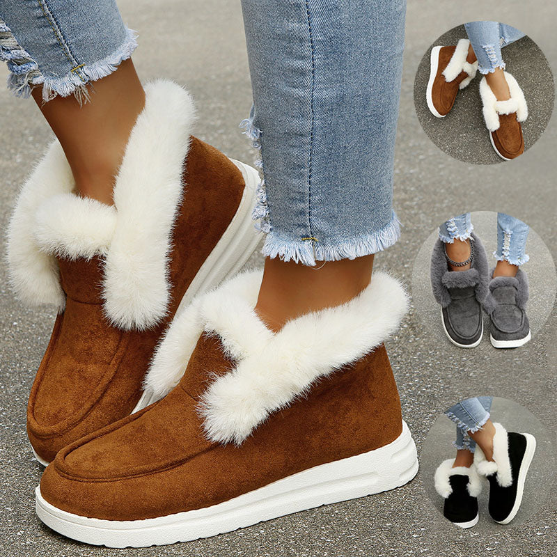 Snow Boots Warm Winter Shoes Plush Fur Ankle Boots Women - Veska 
