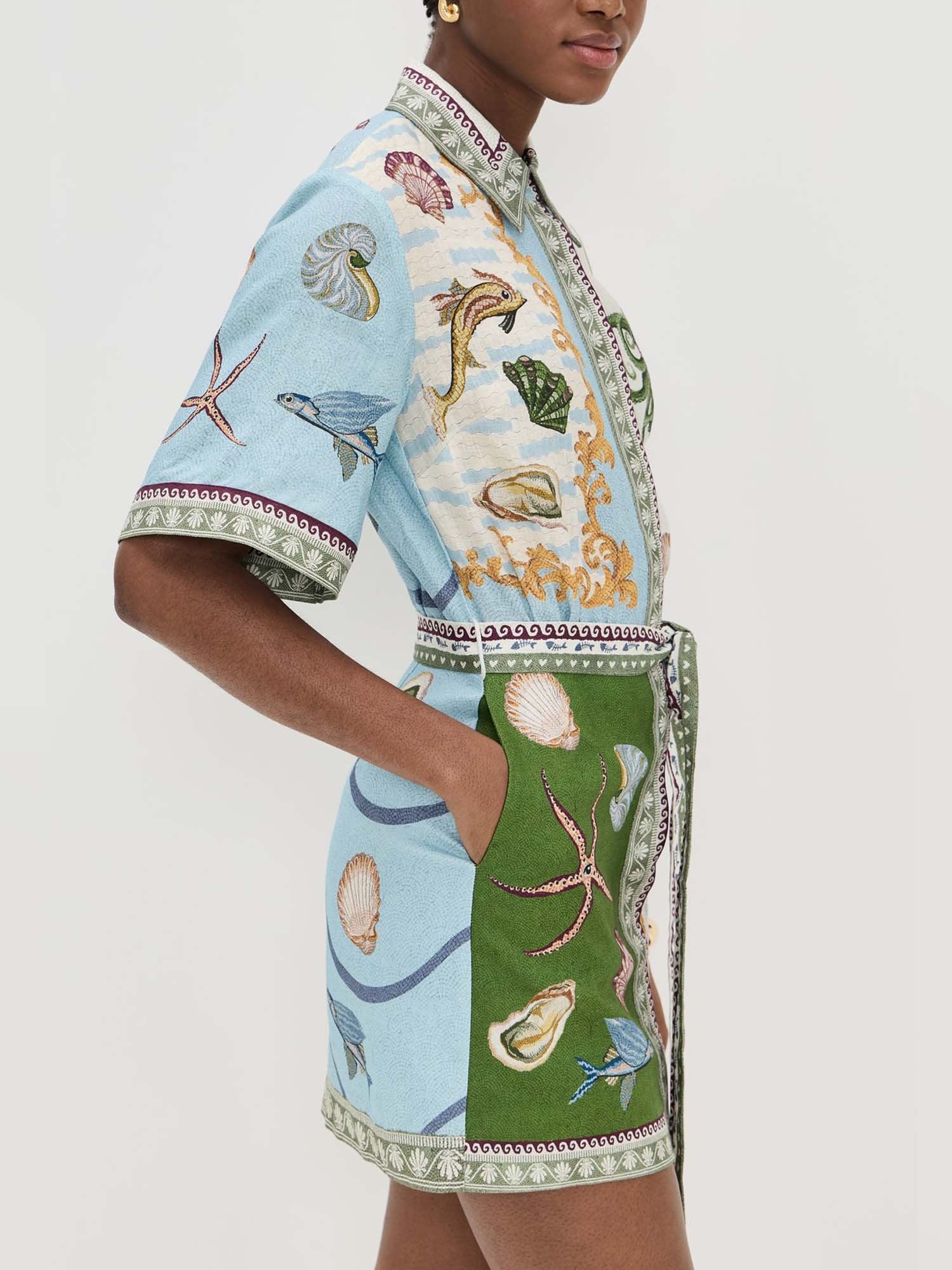 CONJUNTO CAMISERO ESTAMPADO MEDITERRÁNEO - Veska 