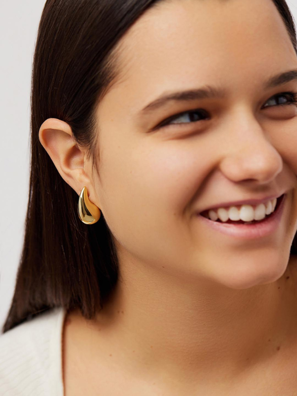 Golden Drop Earrings - Veska 