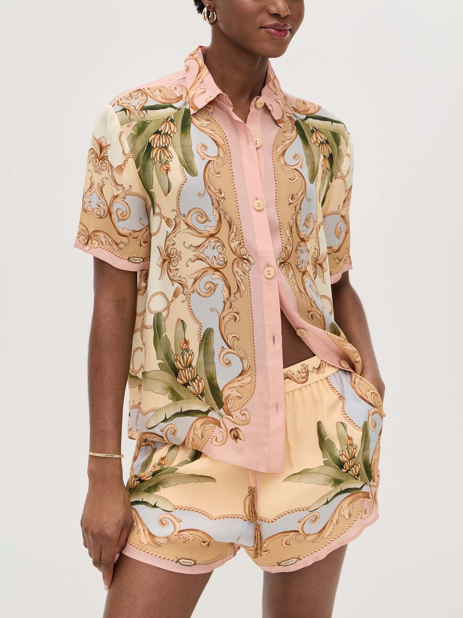 CONJUNTO CAMISERO ESTAMPADO BARROCO TROPICAL - Veska 