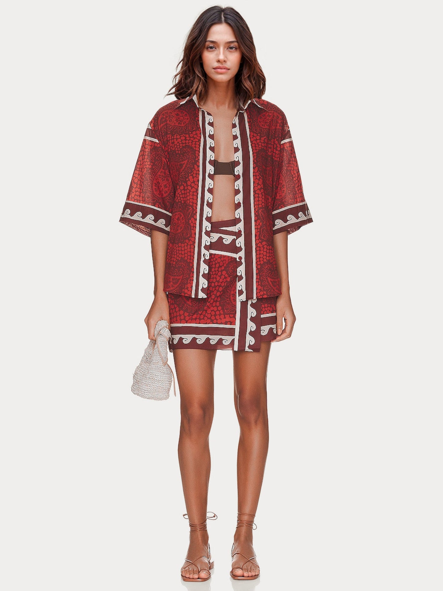 CONJUNTO DE DOS PIEZAS CON ESTAMPADO TRIBAL - Veska 
