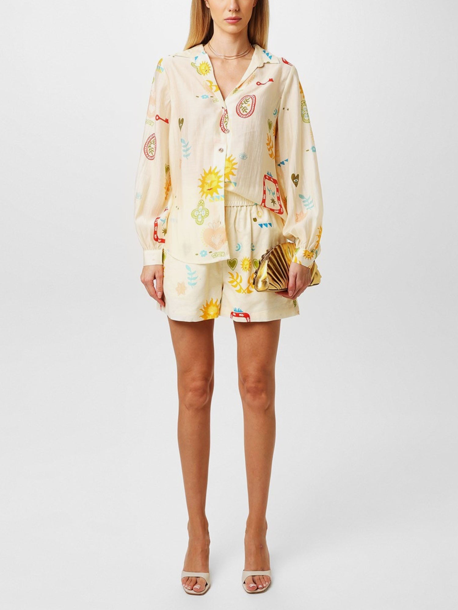 CONJUNTO CAMISERO ESTAMPADO CON SHORT - Veska 
