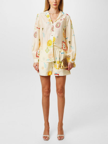 CONJUNTO CAMISERO ESTAMPADO CON SHORT - Veska 