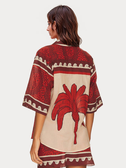 CONJUNTO DE DOS PIEZAS CON ESTAMPADO TRIBAL - Veska 