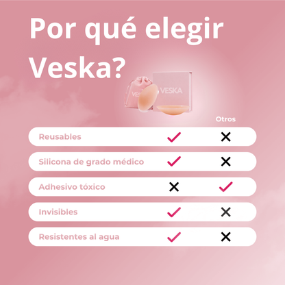Pezoneras en forma de círculos sin adhesivo de la marca Veska, protección suave para los pezones, oferta especial