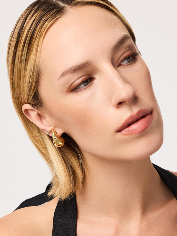 Golden Drop Earrings - Veska 