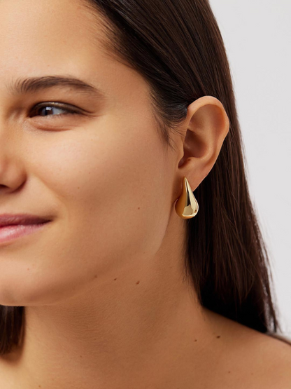 Golden Drop Earrings - Veska 