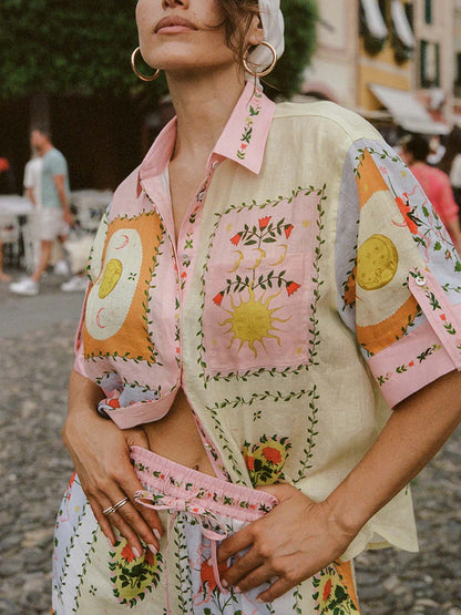 CONJUNTO DE CAMISA Y SHORTS CON CINTURÓN - Veska 