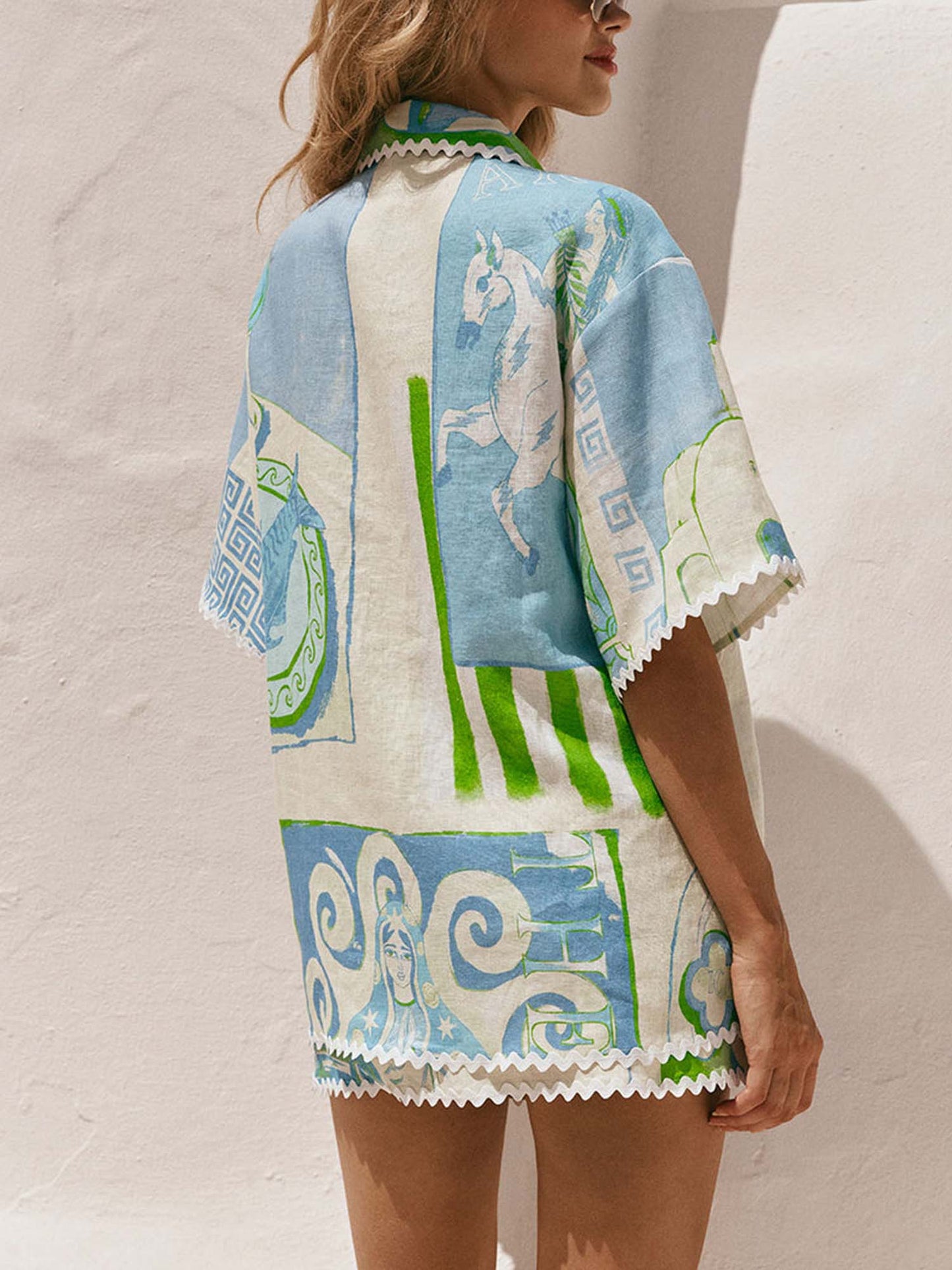 CONJUNTO ESTAMPADO CON FALDA CRUZADA - Veska 