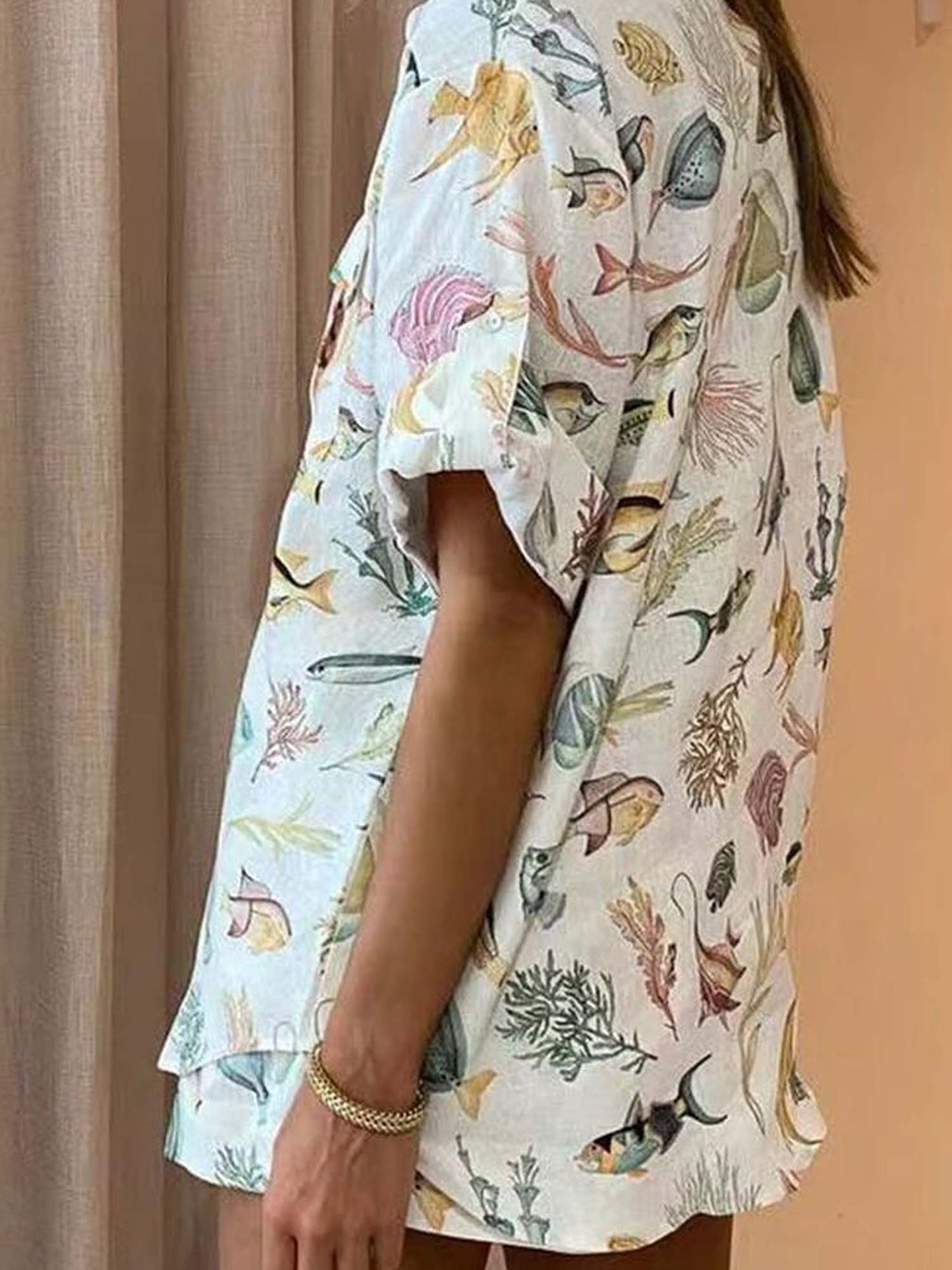 CONJUNTO CAMISERO ESTAMPADO MARINO - Veska 