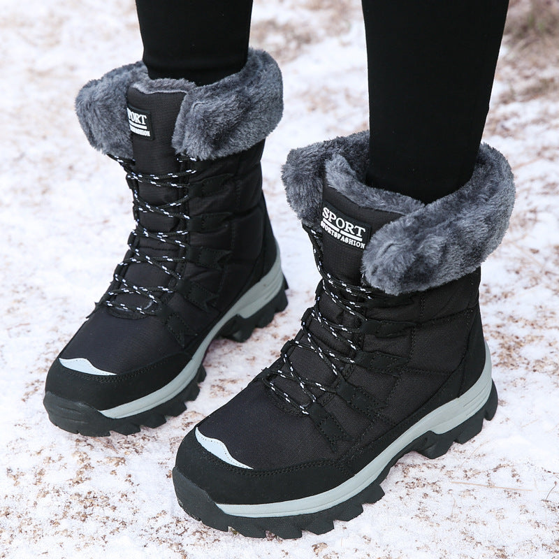 Large Size Cotton Shoes High-top Snow Boots Women's Shoes - Veska 