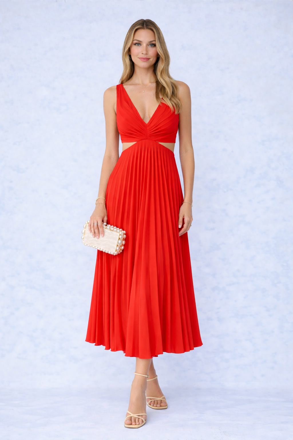 MAXI VESTIDO FALDA PLISADA - Veska 