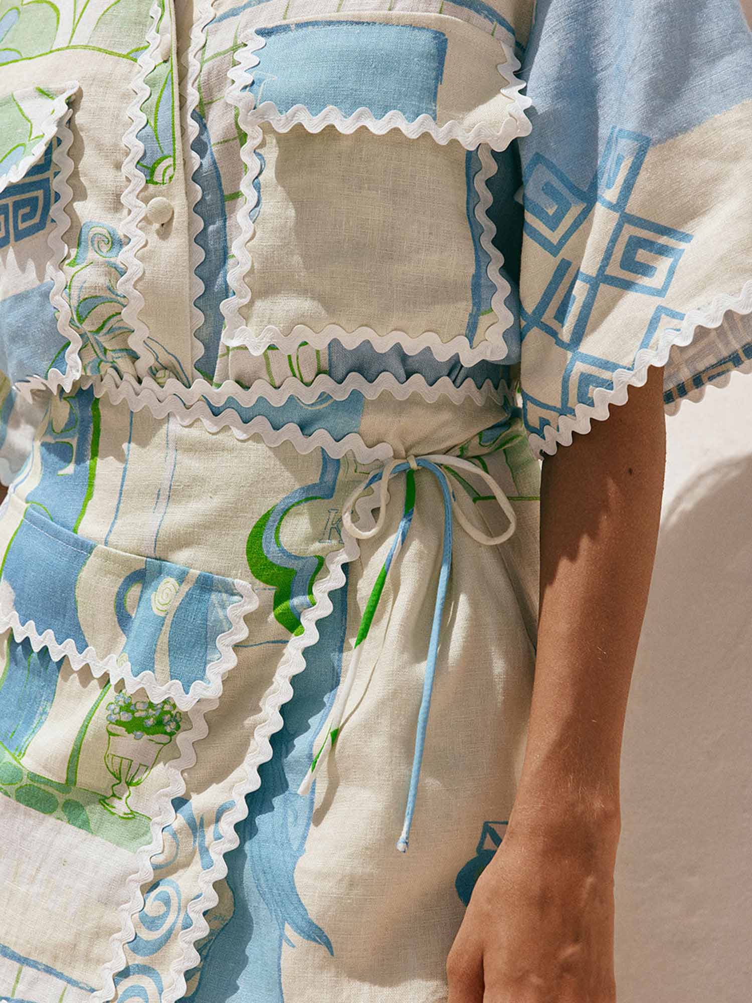 CONJUNTO ESTAMPADO CON FALDA CRUZADA - Veska 