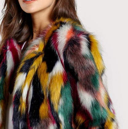 Chaqueta de pelo multicolor - Veska 