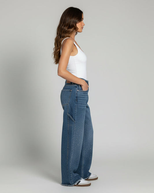 JEANS BALLOON CON EFECTO BRILLO - Veska 