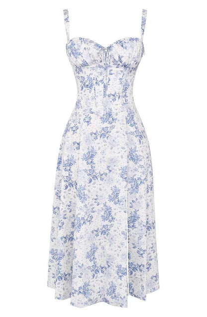 Vestido bustier de EVA de la marca Veska, con diseño ajustado y detalles elegantes en la parte superior.