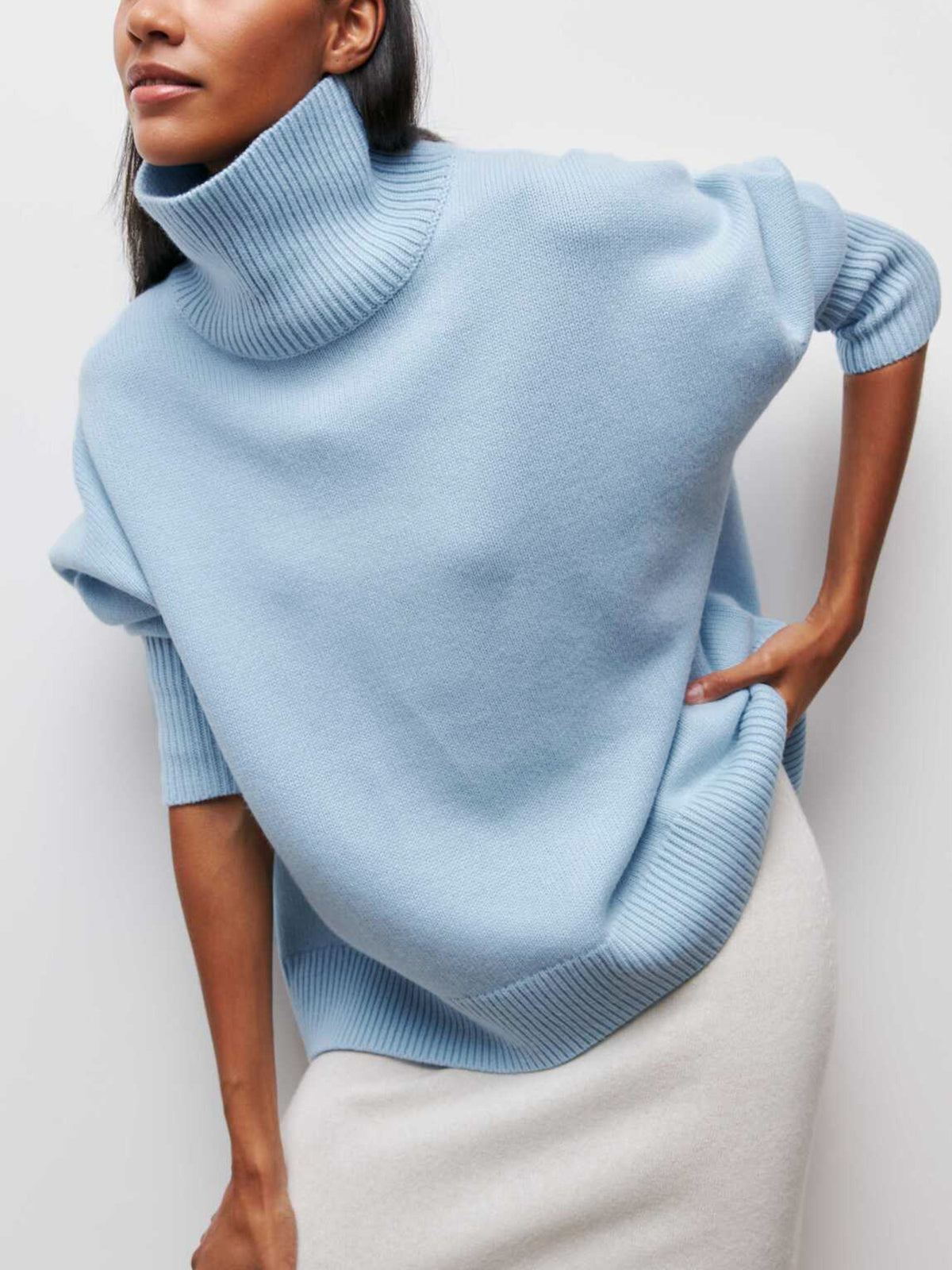 JERSEY OVERSIZE DE CUELLO ALTO - Veska 