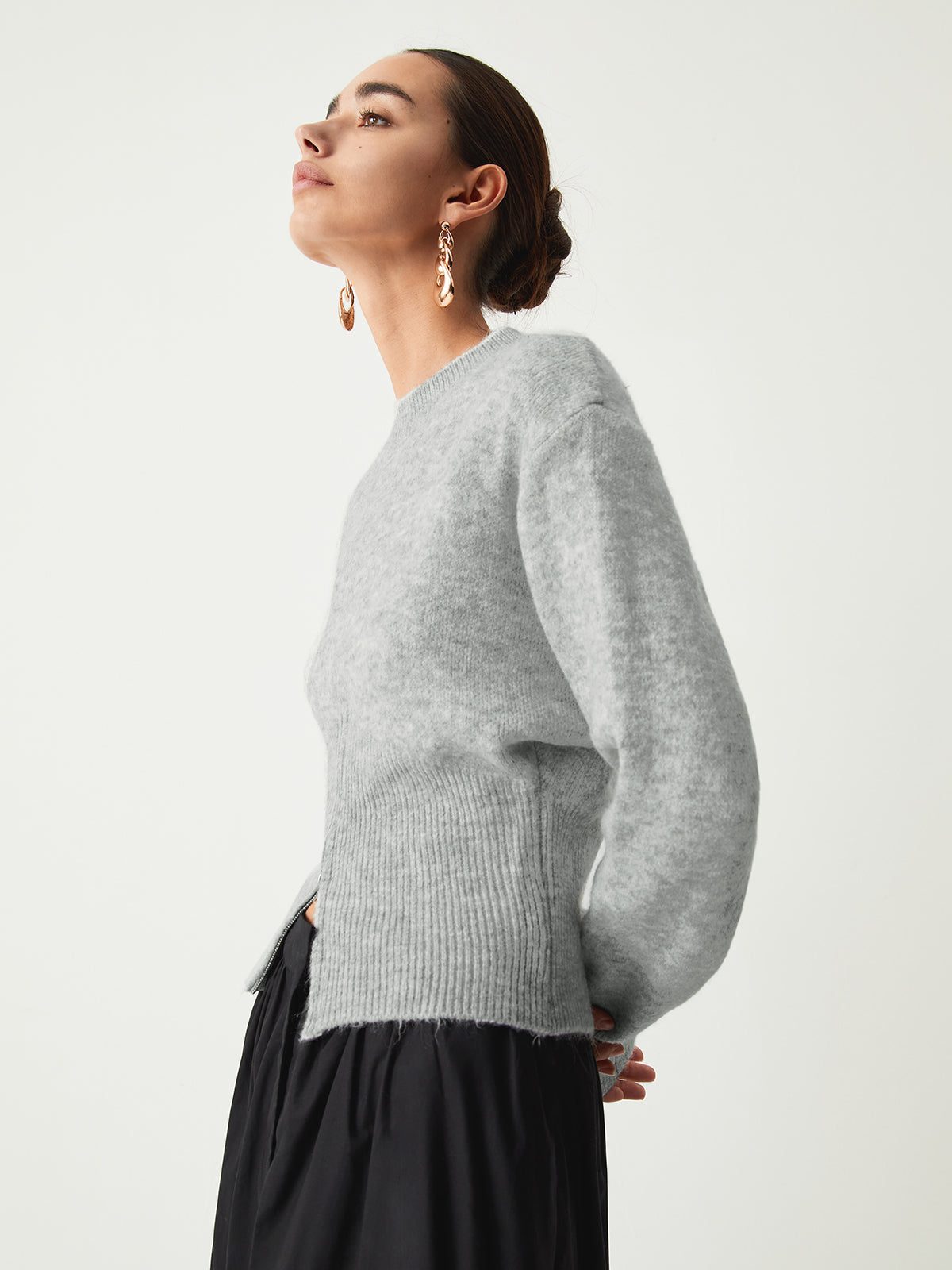 Half Zip Fuzzy Sweater - Veska 