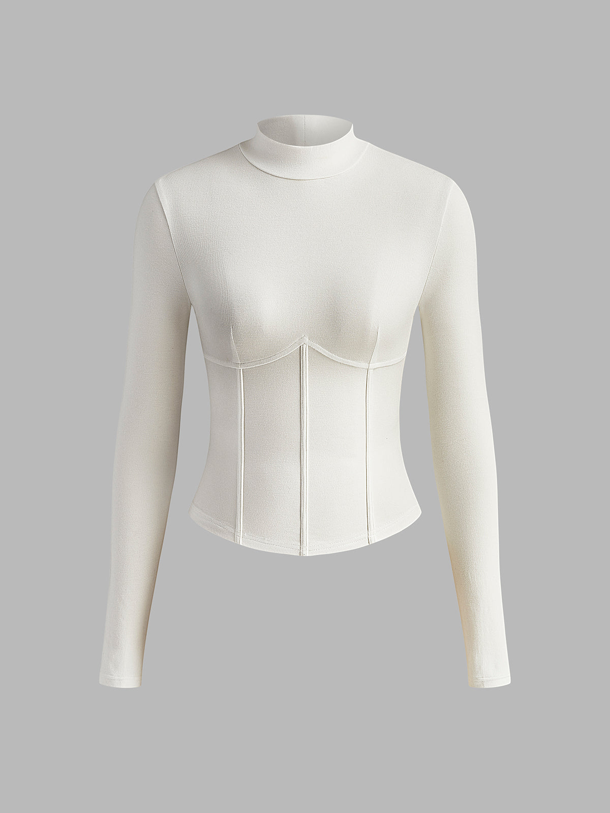 CAMISETA CUELLO ALTO Y RIBETE - Veska 