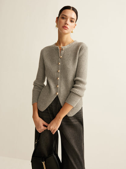 CARDIGAN CON BOTONES Y ABERTURA LATERAL - Veska 