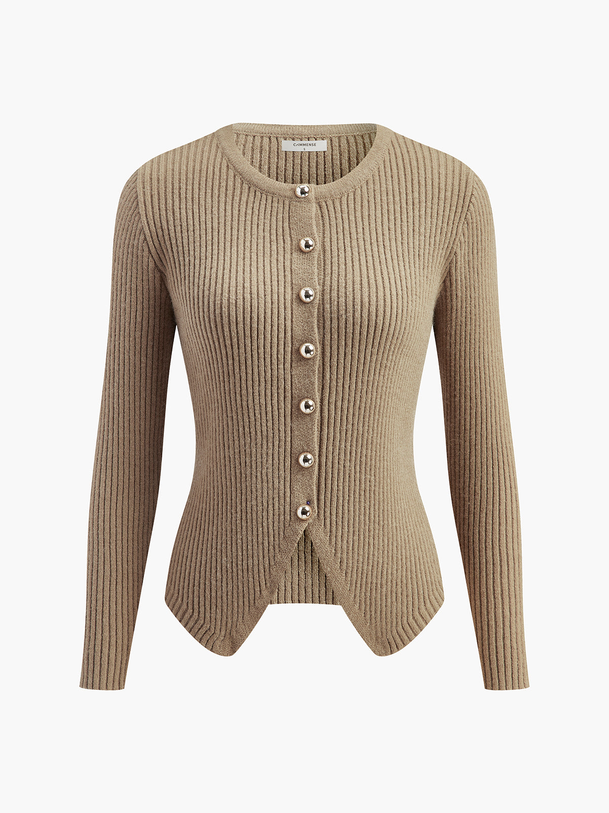 CARDIGAN CON BOTONES Y ABERTURA LATERAL - Veska 