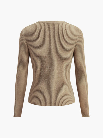CARDIGAN CON BOTONES Y ABERTURA LATERAL - Veska 