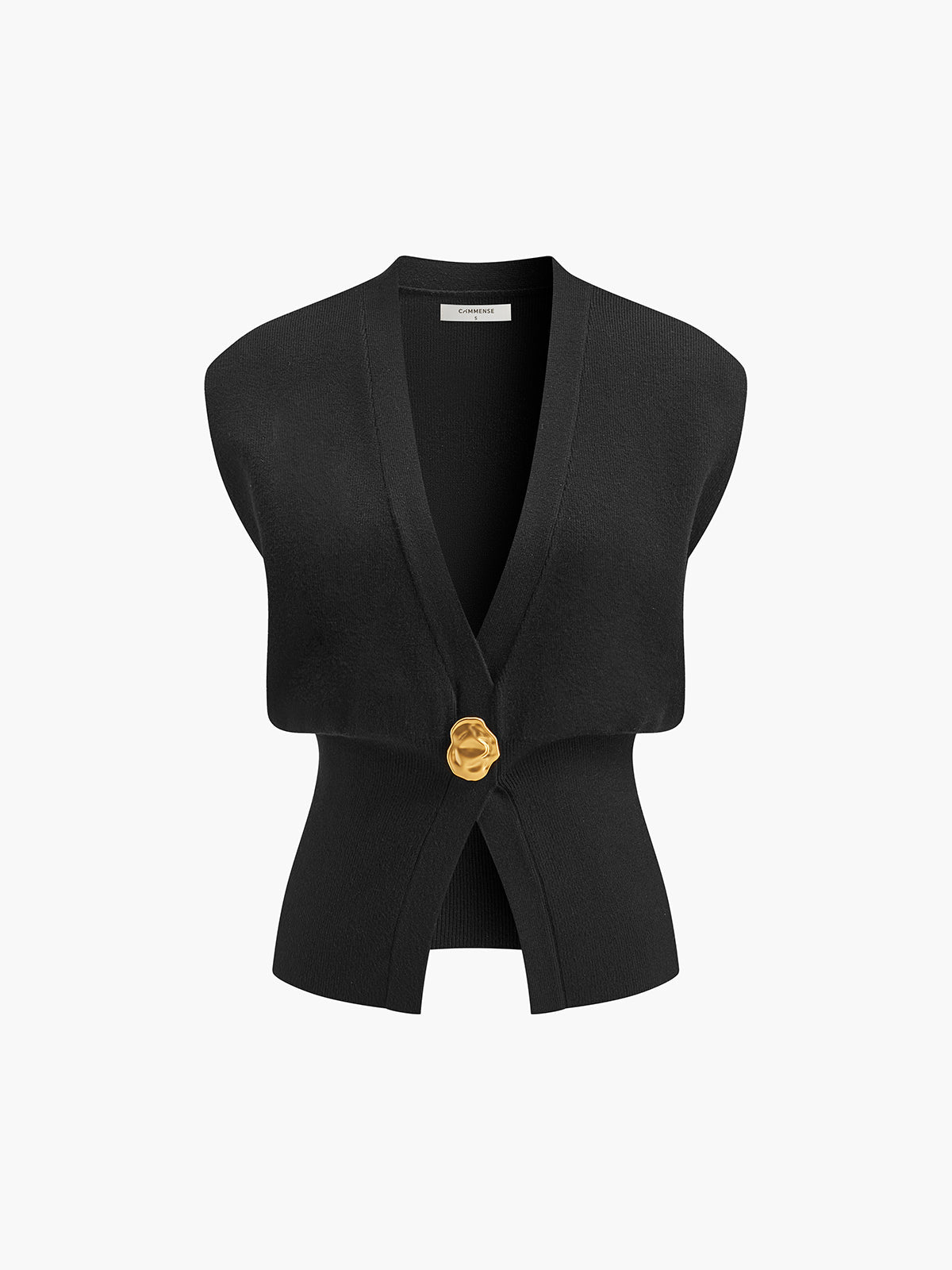 CHALECO DE PUNTO CON CUELLO EN V - Veska 