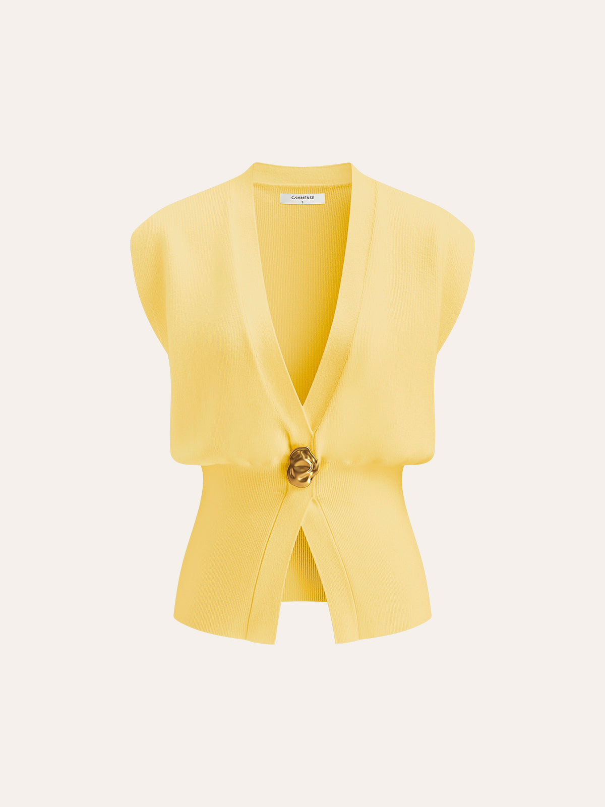 CHALECO DE PUNTO CON CUELLO EN V - Veska 