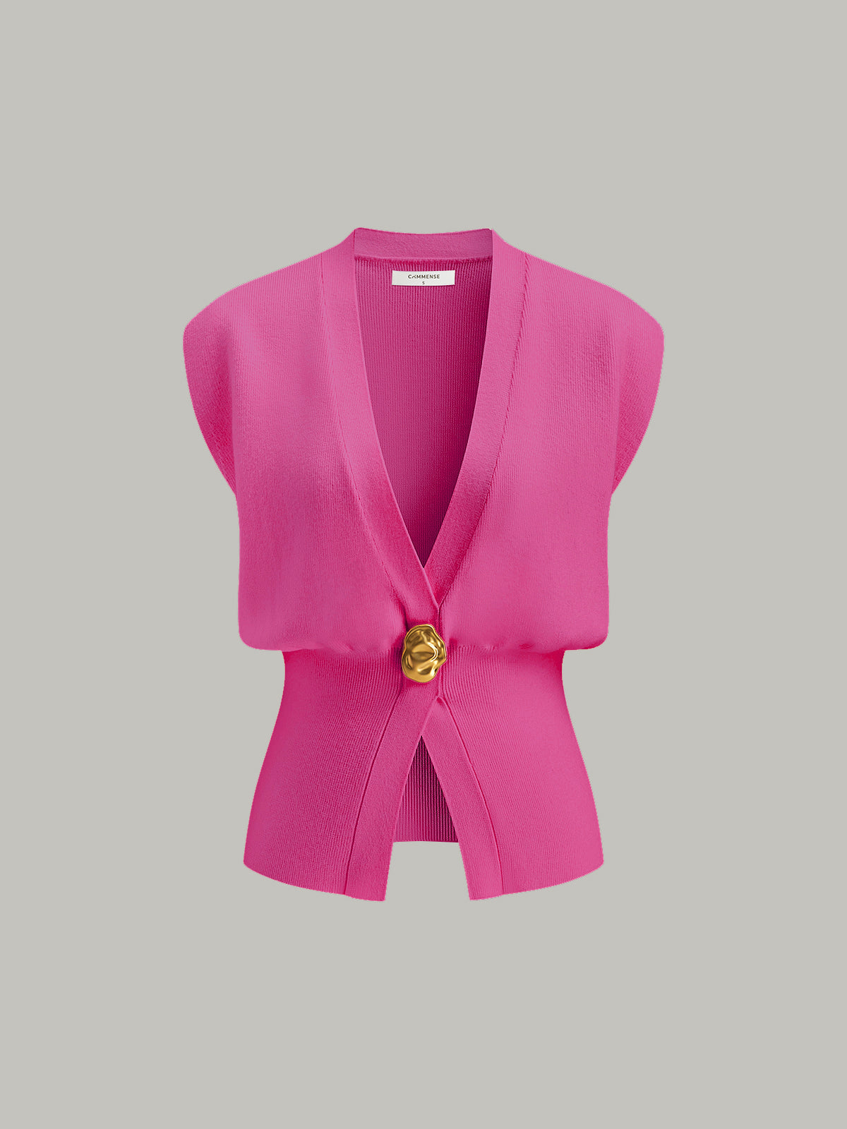 CHALECO DE PUNTO CON CUELLO EN V - Veska 
