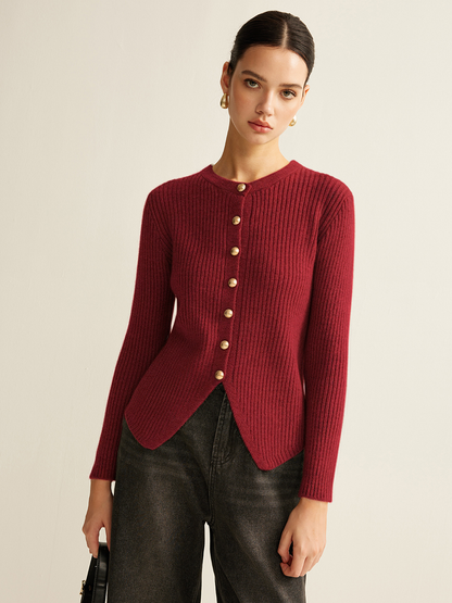 CARDIGAN CON BOTONES Y ABERTURA LATERAL - Veska 
