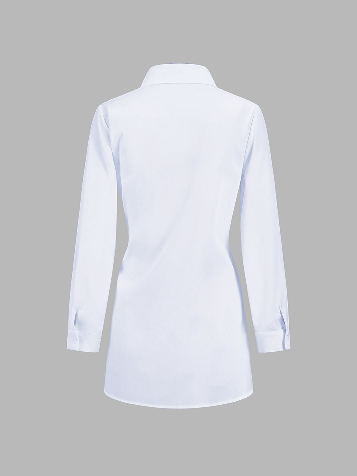 CAMISA LARGA CON BOTONES Y LAZO - Veska 