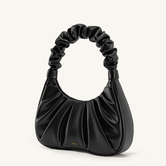 BOLSO FRUNCIDO I Piel negro - Veska