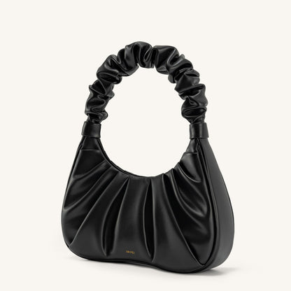 BOLSO FRUNCIDO I Piel negro - Veska 